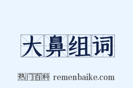 大鼻组词是什么意思的图片